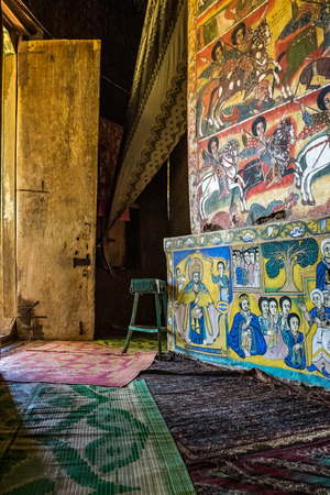 Ethiopia. Zege Peninsula in Lake Tana. Ura Kidane Mehret Churchの写真素材