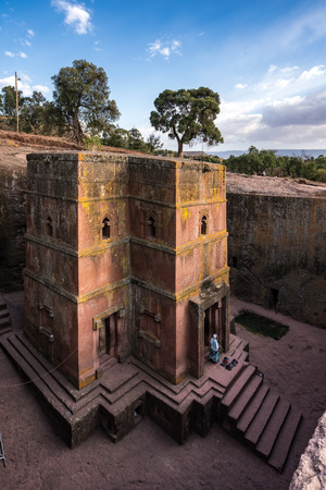 Lalibela, Ethiopia. Famous Rock-Hewn Church of Saint George - Bete Giyorgisの写真素材