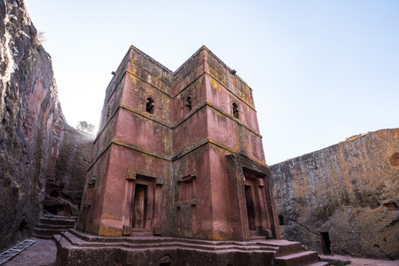 Lalibela, Ethiopia. Famous Rock-Hewn Church of Saint George - Bete Giyorgisの写真素材