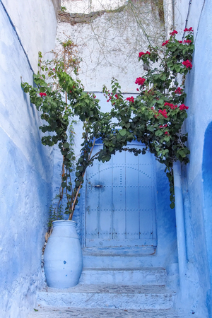 Medina of Chefchaouen, Morocco. Chefchaouen or Chaouen is a city in northwest Morocco. It is the chief town of the province of the same name, and is noted for its buildings in shades of blueの写真素材