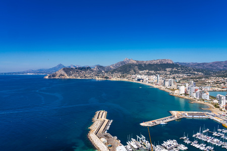 Mediterranean resort Calpe near Valencia Costa Blanca in Spain, Western Europeの写真素材