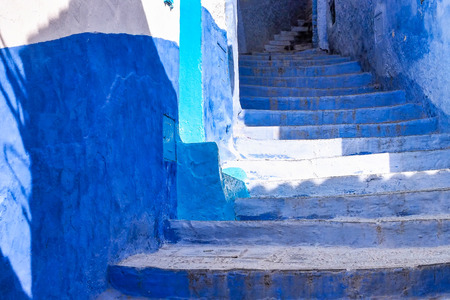 Medina of Chefchaouen, Morocco. Chefchaouen or Chaouen is a city in northwest Morocco. It is the chief town of the province of the same name, and is noted for its buildings in shades of blueの写真素材