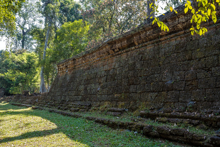 Preah Khan temple in complex Angkor Wat in Siem Reap, Cambodia in a summer dayの写真素材