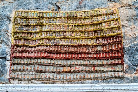 Buddha Statues inside of Kaw Ka Thaung Cave, located close to Hpa-An, Myanmar