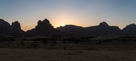 Landscape in Gheralta near Abraha Asbaha in Northern Ethiopia, Africa