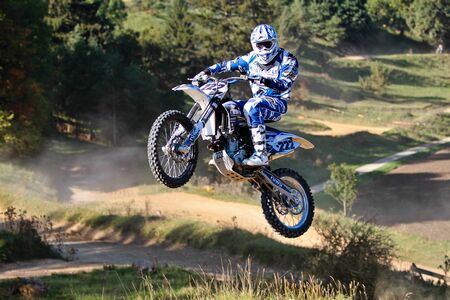 Warching, Germany - June 29, 2019: Motocross training in Warching Germany