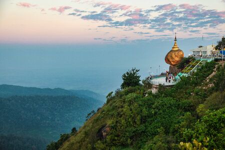 Kyaiktiyo Pagoda also known as Golden Rock is a well-known Buddhist pilgrimage site in Myanmar,...