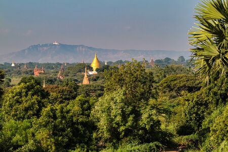 Temples of Bagan, an ancient city located in the Mandalay Region of Burma, Myanmar, Asia.の写真素材