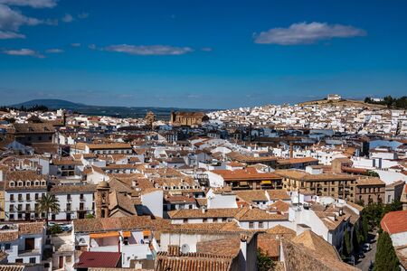 View of the city of Antequera in Malaga, Andalusia, Spain. The city was founded by the Romans and...