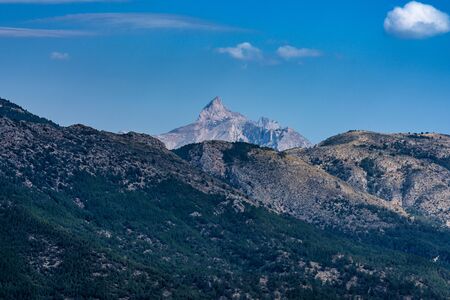 Landscape around Guadelest, Province of Alicante in Spainの写真素材