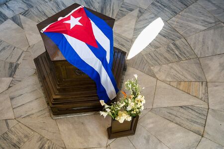 Mausoleum of national hero Jose Marti at cemetery Santa Ifigenia in Santiago de Cuba, Cubaの写真素材