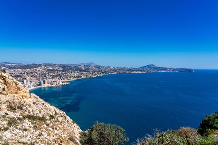 Mediterranean resort Calpe near Valencia Costa Blanca in Spain, Western Europeの写真素材
