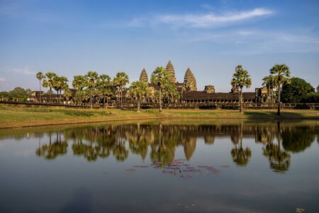 Angkor Wat is a temple complex in Cambodia and the largest religious monument in the world. Siem Reap, Cambodia.の写真素材
