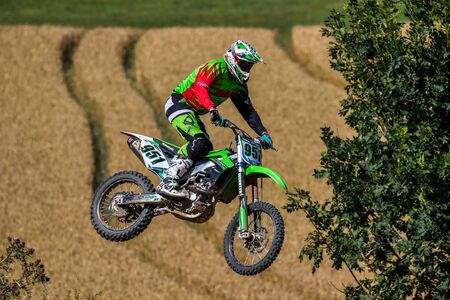 Warching, Germany - June 29, 2019 Motocross training in Warching Germany