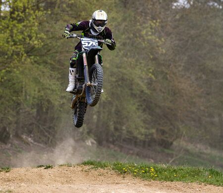 Warching, Germany - June 29, 2019 Motocross training in Warching Germany
