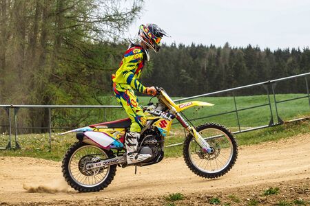 Warching, Germany - June 29, 2019 Motocross training in Warching Germanyのeditorial素材