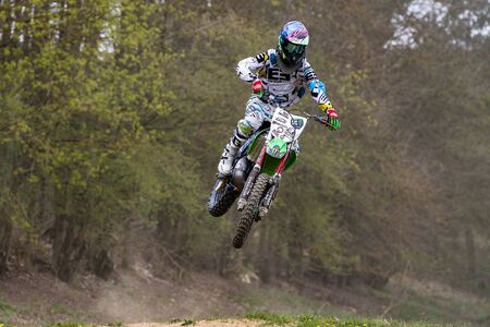 Warching, Germany - June 29, 2019 Motocross training in Warching Germanyのeditorial素材