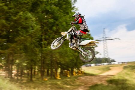 Warching, Germany - June 29, 2019 Motocross training in Warching Germany