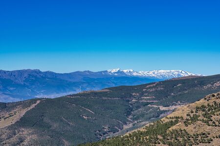 Tabernas desert, in spanish Desierto de Tabernas, Andalusia. Europe only desert. Almeria, andalusia region, Spain. Protected wilderness area and location for spaghetti western movies.の写真素材