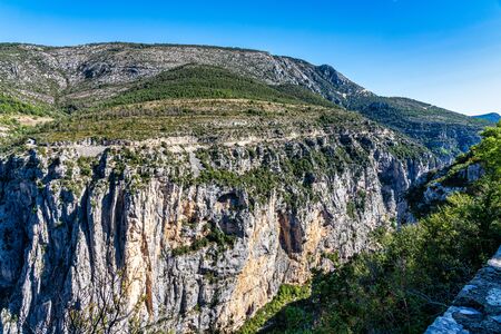 Verdon Gorge, Gorges du Verdon in French Alps, Provence, Franceの写真素材