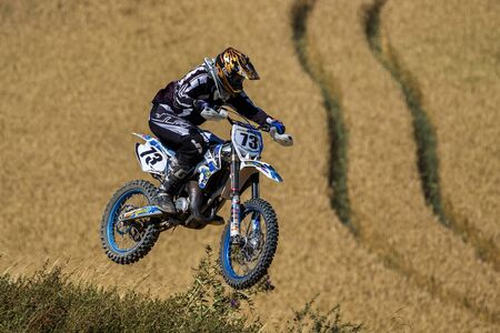 Warching, Germany - June 29, 2019 Motocross training in Warching Germanyのeditorial素材