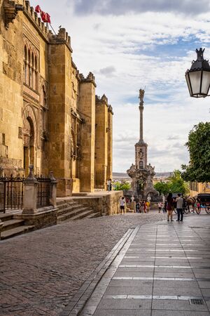 Cordoba, Spain - October 31, 2019: View of Mosque-Cathedral of Cordoba, Mezquita-Catedral de Cordoba, also known as the Great Mosque or Mezquita, monuments of Moorish architecture.のeditorial素材