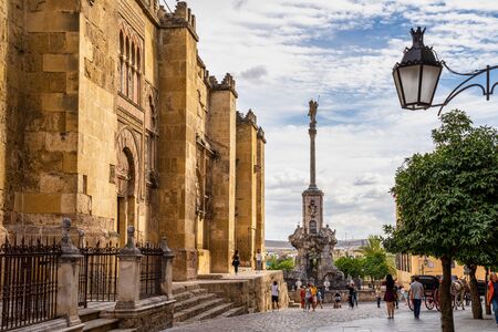 Cordoba, Spain - October 31, 2019: View of Mosque-Cathedral of Cordoba, Mezquita-Catedral de Cordoba, also known as the Great Mosque or Mezquita, monuments of Moorish architecture.のeditorial素材