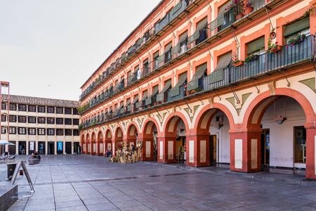Cordoba, Spain - November 01, 2019: View of famous Corredera Square, Plaza de la Corredera in Cordoba, Spain. Plaza de la Corredera is a rectangular square - one of the largest squares in Andalusia.のeditorial素材
