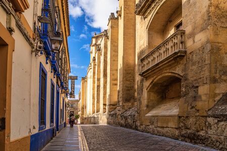 Cordoba, Spain - October 31, 2019: View of Mosque-Cathedral of Cordoba, Mezquita-Catedral de Cordoba, also known as the Great Mosque or Mezquita, monuments of Moorish architecture.のeditorial素材