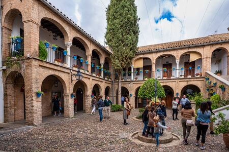 Cordoba, Spain - November 03, 2019: The ancient Arab market in Cordoba, Andalusia, Spain, transformed to promote traditional crafts, Zoco Municipal de la Artesania.のeditorial素材