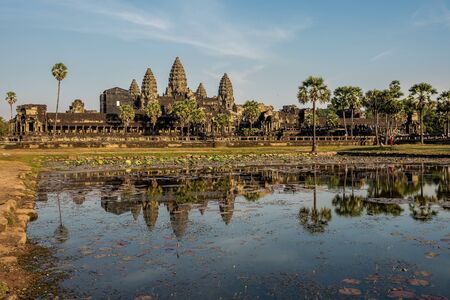 Angkor Wat is a temple complex in Siem Reap, Cambodia.の写真素材