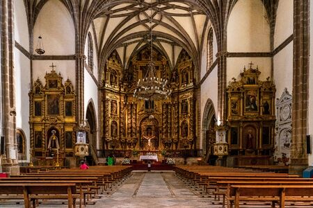 Zafra, Spain - Nov 06, 2019: Interior of Our Lady of the Candelaria church in Zafra. Badajoz. Spain....