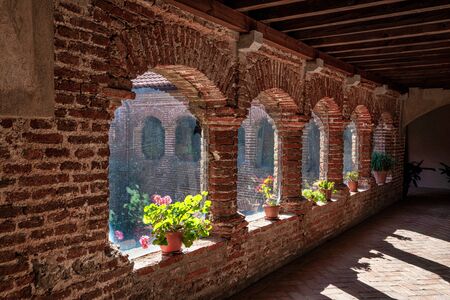 Inside Monastery of Tentudia in Calera de Leon, founded at 13th century. Badajoz province,...