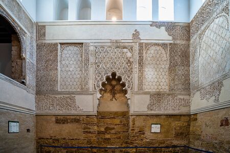 Inside the synagogue of Cordoba, Spain. Jewish temple founded in 1315. Andalusia, Spain