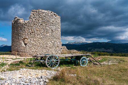 The mills of La Mure, Les Moulins de La Mure at Vassieux en Vercors, Franceの写真素材