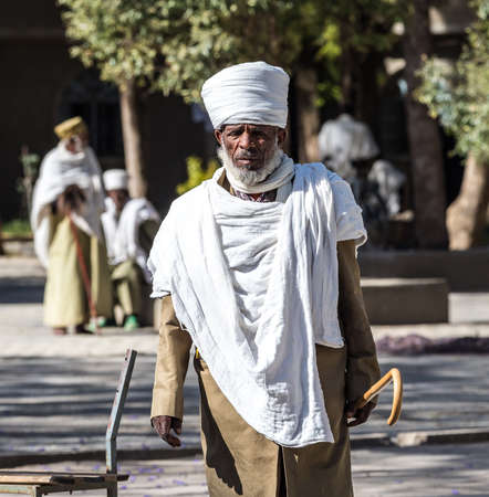 Aksum, Ethiopia - Feb 09, 2020: Ethiopian People at Church of Our Lady St. Mary of Zion, the most sacred place for all Orthodox Ethiopians in Axum, Ethiopia.のeditorial素材