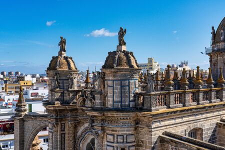 Dome of the Jerez de la Frontera Cathedral, Catedral de San Salvador. Cadiz, Andalusia, Spainの写真素材