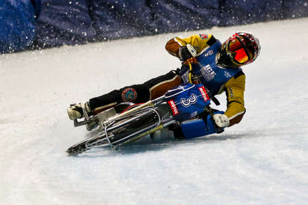 Inzell, Germany - March 16, 2019: World Ice Speedway Championship. The sport returns to the sport arenas after a declineのeditorial素材