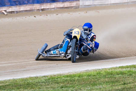 Pfarrkirchen, Germany - September 09, 2018: International dirt track race in Pfarrkirchen in Germany