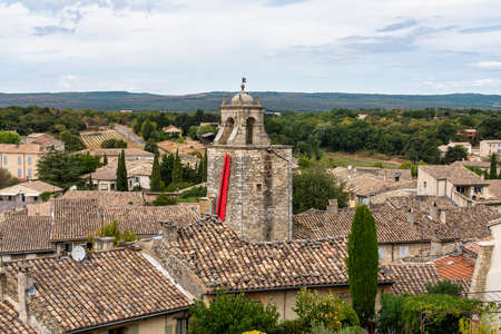 The Grignan Chateau, Department Drome, Rhone-Alpes in France is a fortified castle dating back to the 12th century and transformed during the Renaissance into a magnificent residence.の写真素材