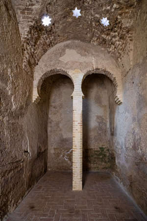 Jerez de la Frontera, Spain - Nov 15, 2019: The Arab Baths, Banos Arabes in the Moorish Alcazar, Jerez de la Frontera, Cadiz Province, Andalucia, Spain.のeditorial素材