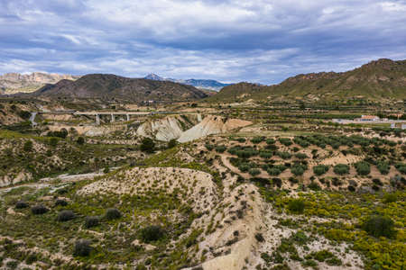 The Badlands of Abanilla and Mahoya in the Murcia region in Spainの写真素材
