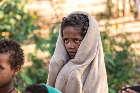 Gondar, Ethiopia - Feb 06, 2020: Ethiopian people on the roads of Gondar in Ethiopia, Africaのeditorial素材
