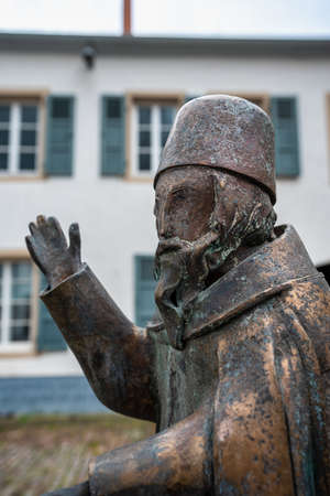 Speyer, Germany - Mar 14, 2020: Statue in the old Synagogue, the Jewish courtyard in Speyer, Rhineland-Palatinate in Germanyのeditorial素材