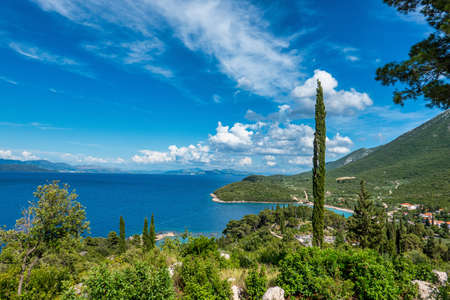 Trpanj, Dalmatia region, Croatia: picturesque Adriatic coast. Trpanj town is a picturesque resort town on the Peljesac Peninsulaの写真素材