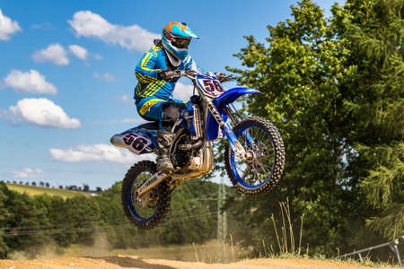 Warching, Germany - June 29, 2019 Motocross training in Warching Germanyのeditorial素材