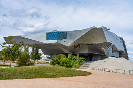 Lyon, France - Sep 27, 2020: Musee des Confluences is a science and anthropology museum which opened on 20 December 2014 at the confluence of Rhone and the Saone rivers in Lyon Franceのeditorial素材