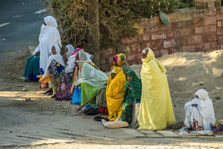 Axum, Ethiopia - Feb 10, 2020: Mass at the Ethiopian Orthodox Church in Aksum Ethiopia, Africaのeditorial素材