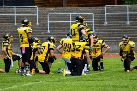 Munich, Germany - July 06, 2019: American football match in Munich Germanyのeditorial素材