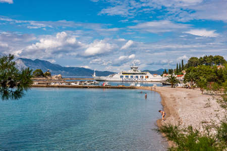 Trpanj, Croatia - Jun 16, 2020: picturesque Adriatic coast in Dalmatia region. Trpanj town is a...